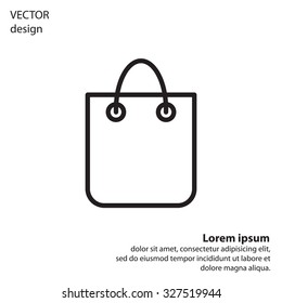 shopping bag - vector line icon