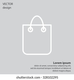 shopping bag - vector line icon