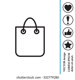 shopping bag - vector line icon