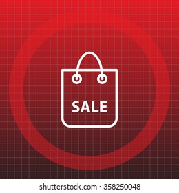 shopping bag - vector line icon