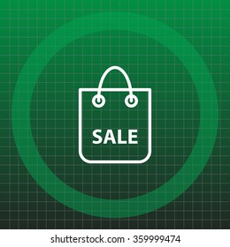 shopping bag - vector line icon