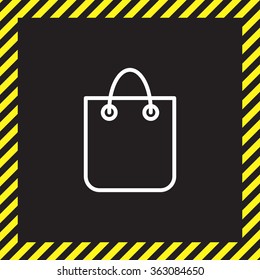 shopping bag - vector line icon