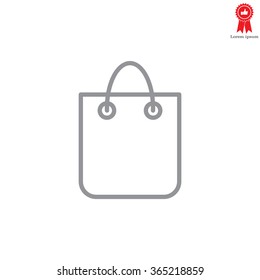 shopping bag - vector line icon