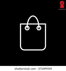 shopping bag - vector line icon