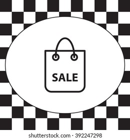 shopping bag - vector line icon