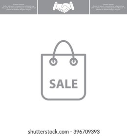 shopping bag - vector line icon