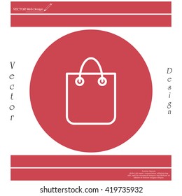 shopping bag - vector line icon