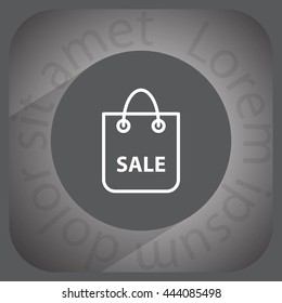 shopping bag - vector line icon