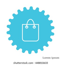 shopping bag - vector line icon