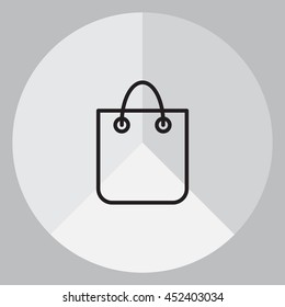 shopping bag - vector line icon