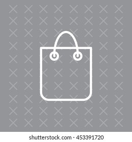 shopping bag - vector line icon