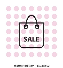 shopping bag - vector line icon