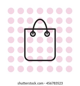shopping bag - vector line icon