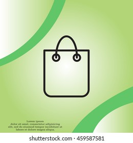 shopping bag - vector line icon