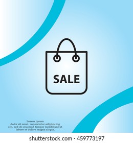 shopping bag - vector line icon