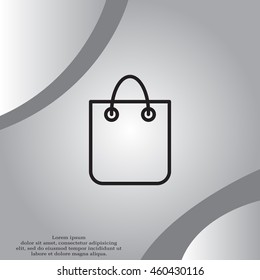 shopping bag - vector line icon