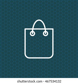 shopping bag - vector line icon