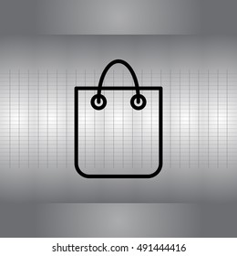 shopping bag - vector line icon
