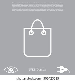 shopping bag - vector line icon