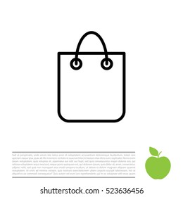shopping bag - vector line icon