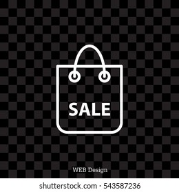 shopping bag - vector line icon
