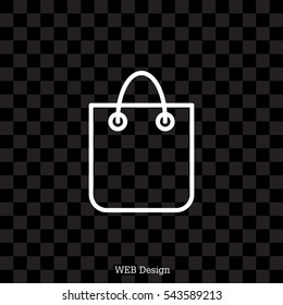 shopping bag - vector line icon