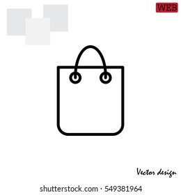 shopping bag - vector line icon