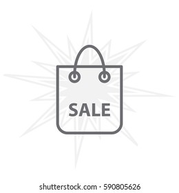 shopping bag - vector line icon