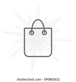 shopping bag - vector line icon