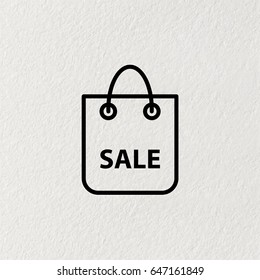 shopping bag - vector line icon