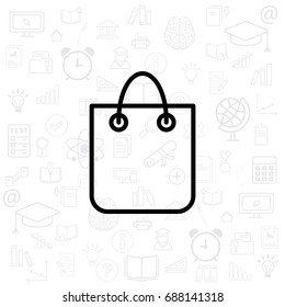 shopping bag - vector line icon