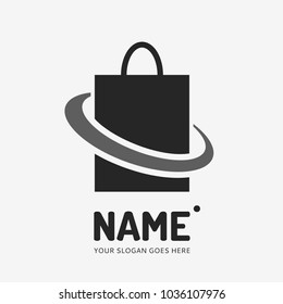 Shopping bag. Vector logo design. Business concept icon.