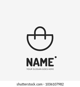 Shopping bag. Vector logo design. Business concept icon.