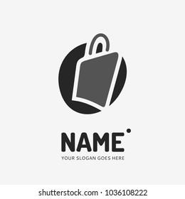 Shopping bag. Vector logo design. Business concept icon.