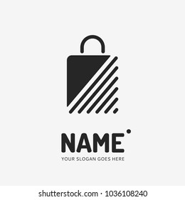 Shopping bag. Vector logo design. Business concept icon.