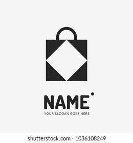 Shopping bag. Vector logo design. Business concept icon.