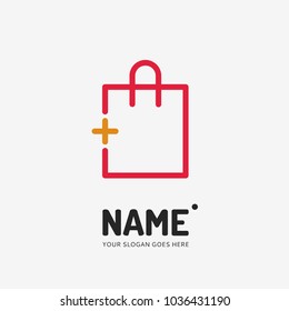 Shopping bag. Vector logo design. Business concept icon.