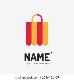 Shopping bag. Vector logo design. Business concept icon.
