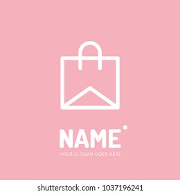 Shopping bag. Vector logo design. Business concept icon.