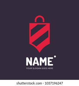 Shopping bag. Vector logo design. Business concept icon.