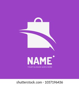 Shopping bag. Vector logo design. Business concept icon.