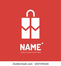 Shopping bag. Vector logo design. Business concept icon.