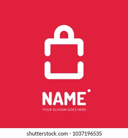 Shopping bag. Vector logo design. Business concept icon.