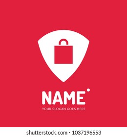 Shopping bag. Vector logo design. Business concept icon.