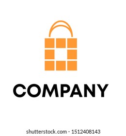 Shopping bag. Vector logo design. Business concept template