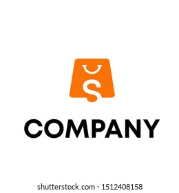Shopping bag. Vector logo design. Business concept template