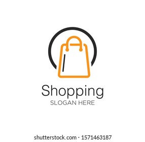 shopping bag vector logo design template