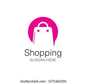 shopping bag vector logo design template