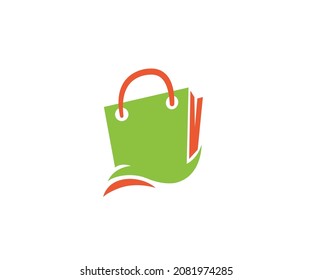 Icono de diseño del logotipo del vector de la bolsa de compra 