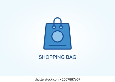 Ilustración De Símbolo De Vector O Logotipo De Bolsa De Compras